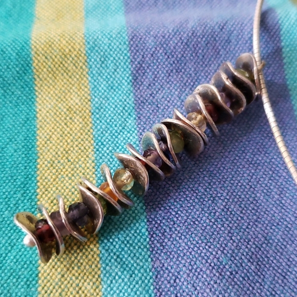 Beit Nir Vintage Sterling Silver & Gemstone Pendant Necklace - Picture 4 of 6